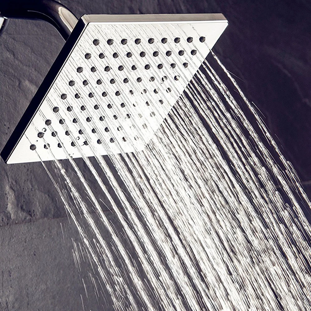

Round Square Rainfall Shower Head High Pressure ABS Plastic Ceiling Mounted Luxury Shower SPA Top Sprayer Bathroom Accessories