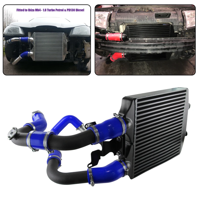 Uprated Front Mounted Intercooler Kit For Seat Ibiza Mk4 Fabia VRS PD130 VW  Polo GTI 02-08 Black/Blue/Red