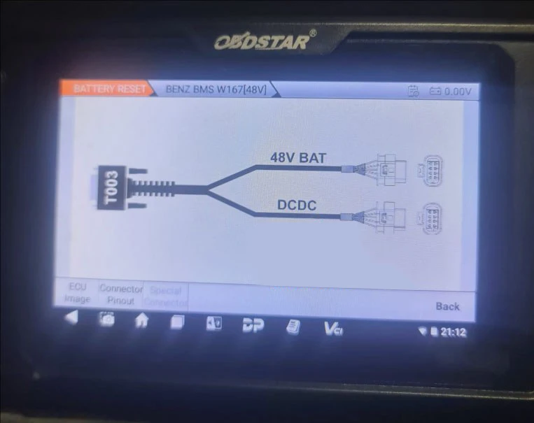 OBDSTAR T003 Adapter für Mercedes-Benz 48V BMS Akku und DCDC-Modul für Benz Funktioniert mit P50 und X300 Classic G3 – Detail 2