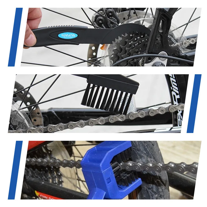 Motorcycle Chain Brush Cleaner Plastic Bike Bicycle Moto Brush Cycling Clean Chain Cleaner Outdoor Scrubber Tool for Road Care bicycle chain cleaner,bicycle chain cleaning brush