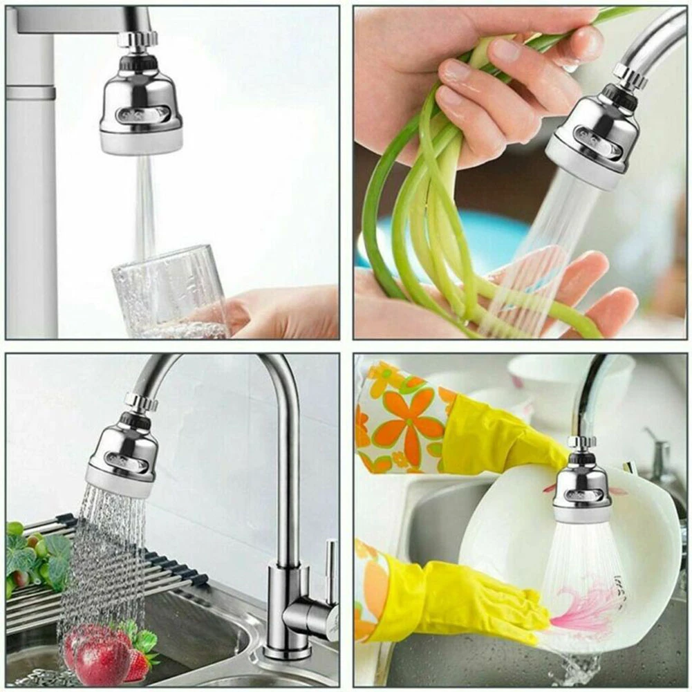 360℃ Rotatable Faucet Sprayer Head Anti Splash Tap Booster Shower Water Saving Water-Saving Devices Garden Kitchen Tool Faucet drinking water tap kitchen faucet deck mounted mixer sink faucet 360 rotation for kitchen water saving cold tap
