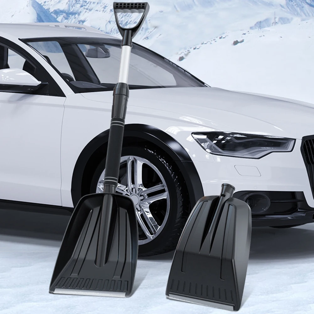 Portable Snow Shovel Detachable Car Snow Glass Remover Retractable Ice Scraper Remover Flexible Adjustable Car Wash Accessories