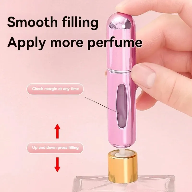 3pcs Perfume Bottle 5ml Rotating Perfume Dispenser Visualization Design Compact Fashion Portable Spray