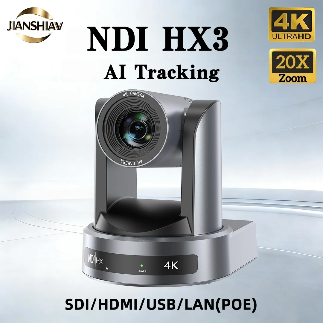 NDI/SDI 4K PTZ 카메라 10X 20X 줌 비디오 컨퍼런스 라이브 스트리..
