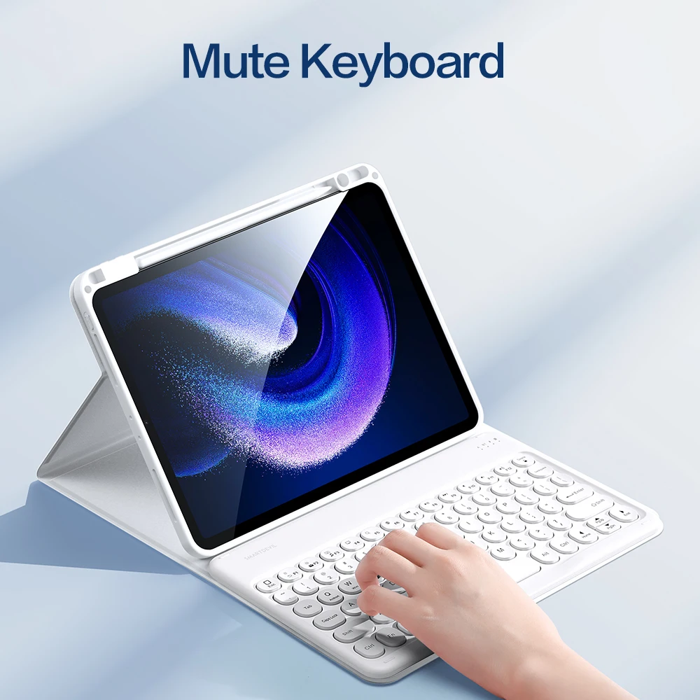 Smartdevil-teclado Bluetooth sem Fio Protetor Integrado Slot Magnético para Caneta Xiaomi Pad 6pro Redmi Pad se 10.6 11 - Imagem 2