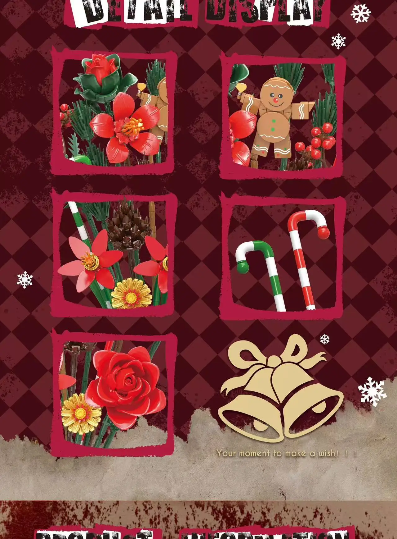 LOZ Weihnachtsbausteine Spielzeug, Montage des Weihnachtspanda-Lebkuchenhauses, Weihnachtsgeschenke für Kinder. – Detail 17