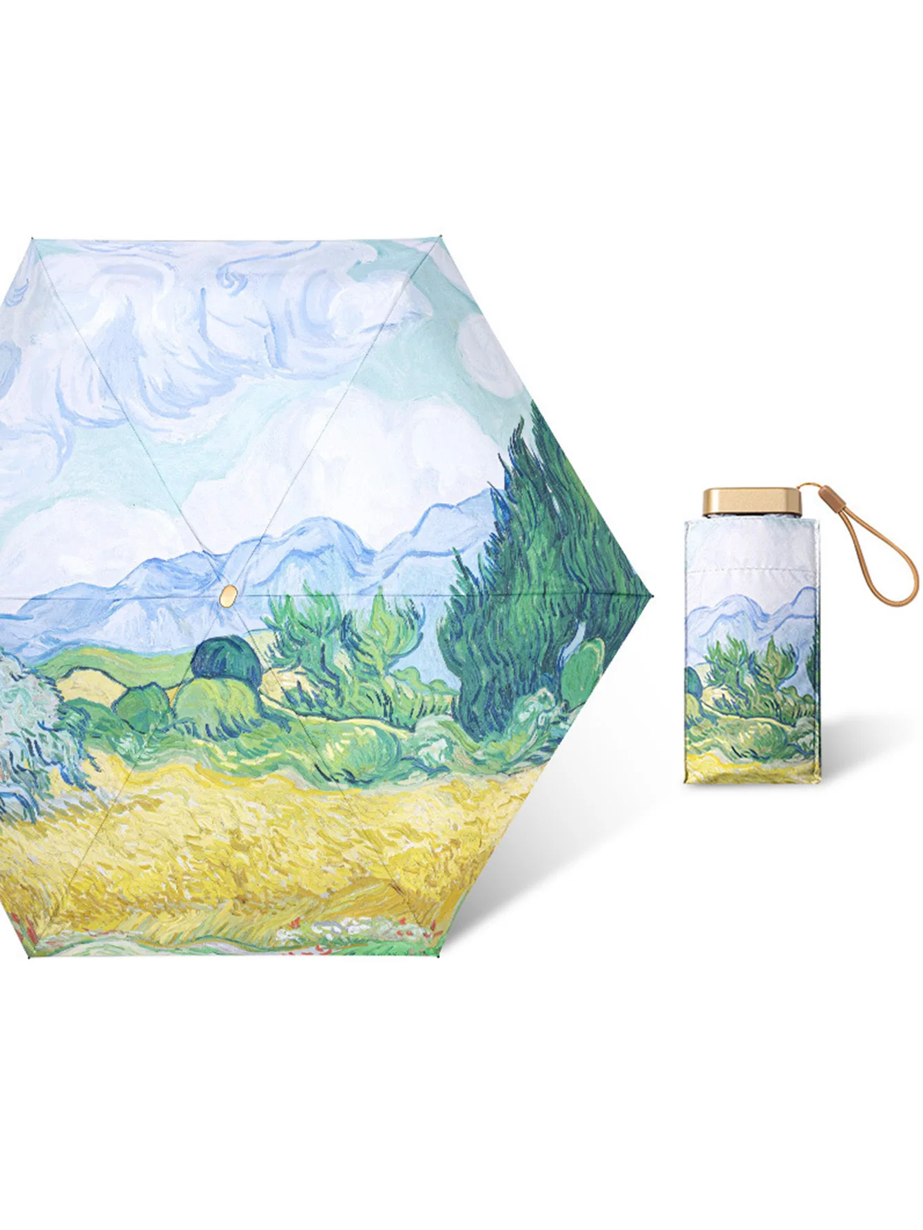 Mini Umbrella Folding Umbrella Mini Sun Umbrella Sun Umbrella Mini Sun Umbrella Rain Umbrellas Anti UV 6-Folding Parasol