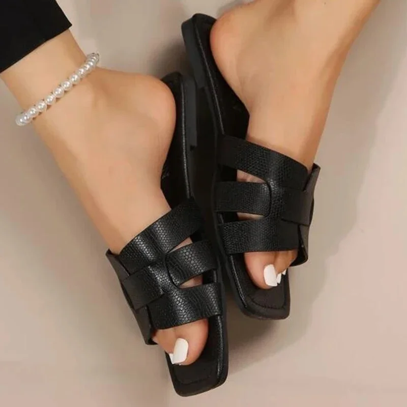 Summer New Women Slippers Flat Bottom Non-slip Outdoor Open Toe Beach Female Sandals Sexy Fashion Design Slides Woman Shoes — view 5