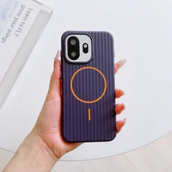 Slim Magnetic Wireless Charging Protective Case - Hard PC Back Cover Shell for OnePlus 15T (Purple)