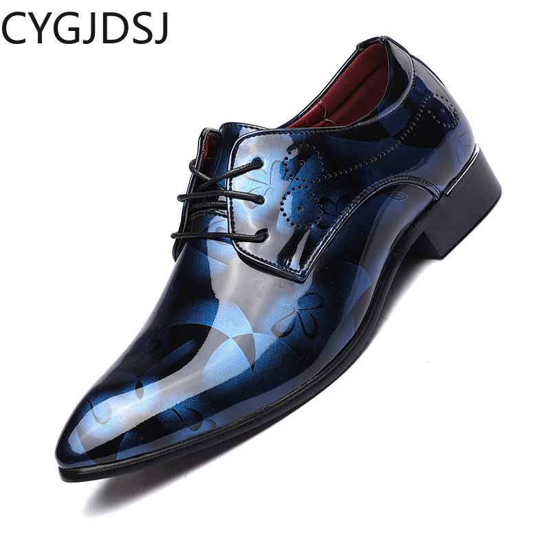 

Formal Patent Leather Shoes Men Derby Men Dress Shoes Italian Luxury Party Shoes for Men 2023 Chaussure Homme Zapatos De Hombre