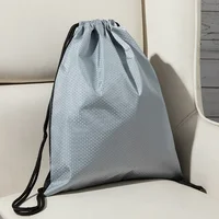 Waterproof Oxford Polyester Drawstring Bag Outdoor Backpack Storage Sack Double Shoulder Strap Camping Travel Gear Bag