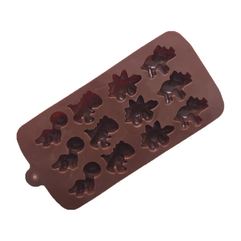 Ice Cube Maker Dinosaur Shape Chocolate Mould Ice Cream DIY Tool Whiskey Wine Cocktail Ice Cube Silicone Mold Kitchen Tools мозаика ametis spectrum chocolate sr07 cube непол 29x25