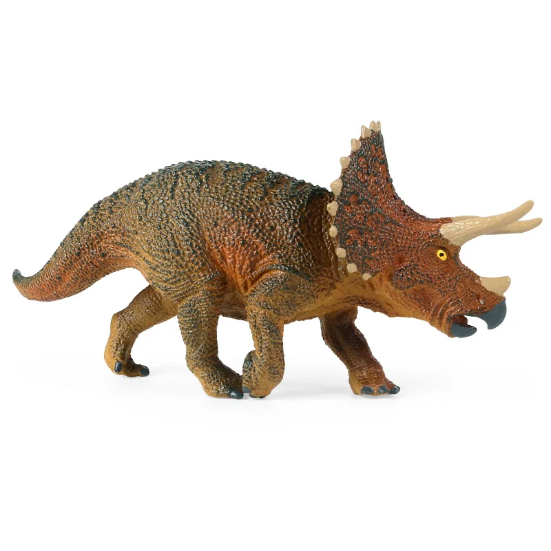 

Gold Triceratops Dinosaur Animal Model Toy Action Figure Ornament Collector Decoration Gift Soldier Accessory 2022 New PVC