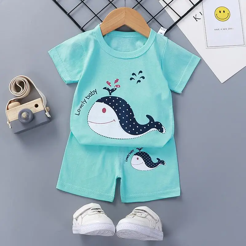 Fashion Summer New Baby Boys Girls Clothing Sets Leisure Sports Kids T-shirt + Shorts Sets Children's Outfit 6 Months-4 Years baby clothing set long sleeve	 Baby Clothing Set