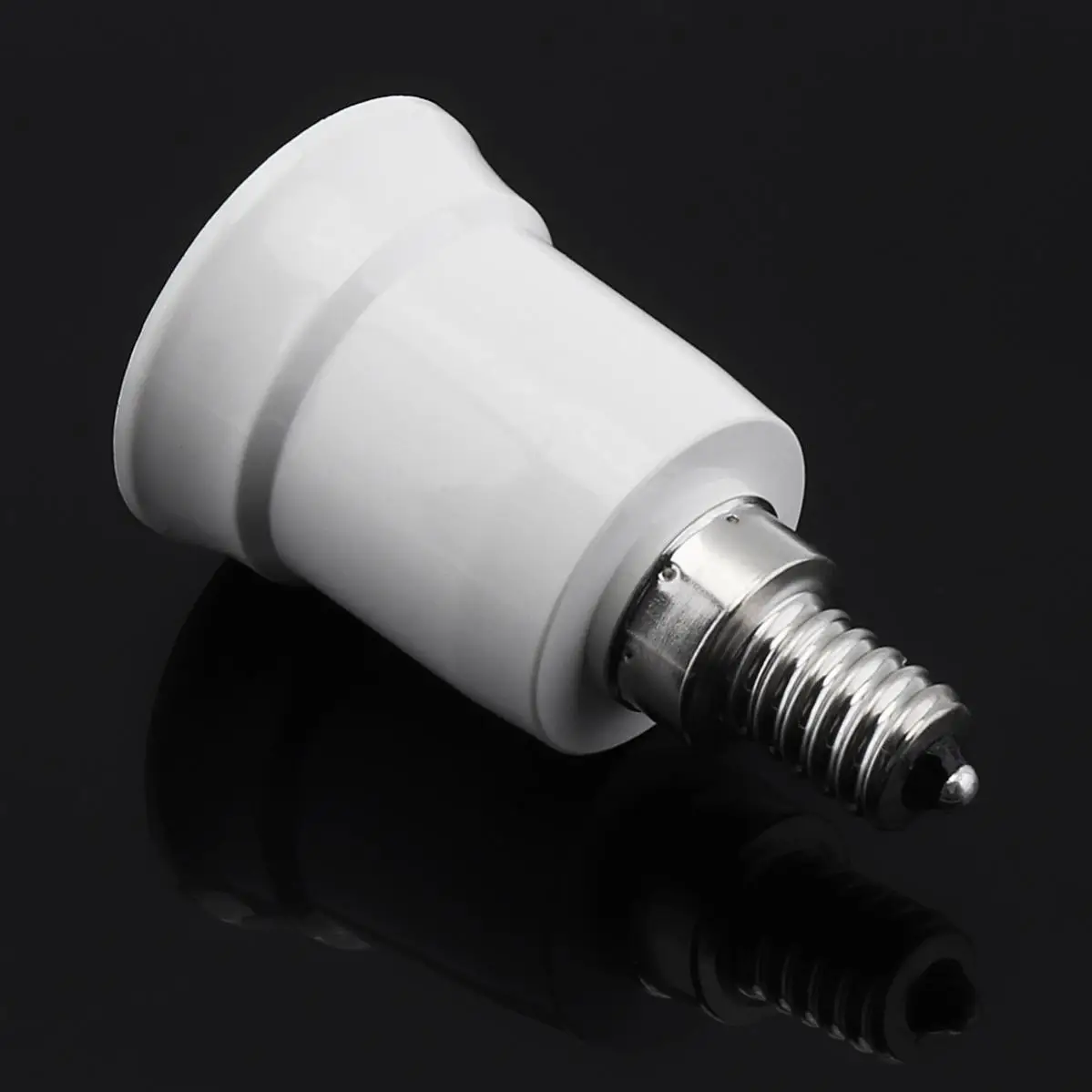2pcs E12 to E26 Socket Adapter LED Light Bulb Converter E12 Socket to Medium (Standard) E26 Converter