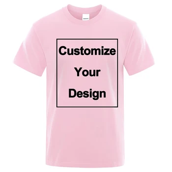 Custom Cotton T-Shirts Womens Summer Short Sleeve Tops DIY Logo/Graphic Basic O-Neck Oversized T Shirts Casual Womans Clothes 1