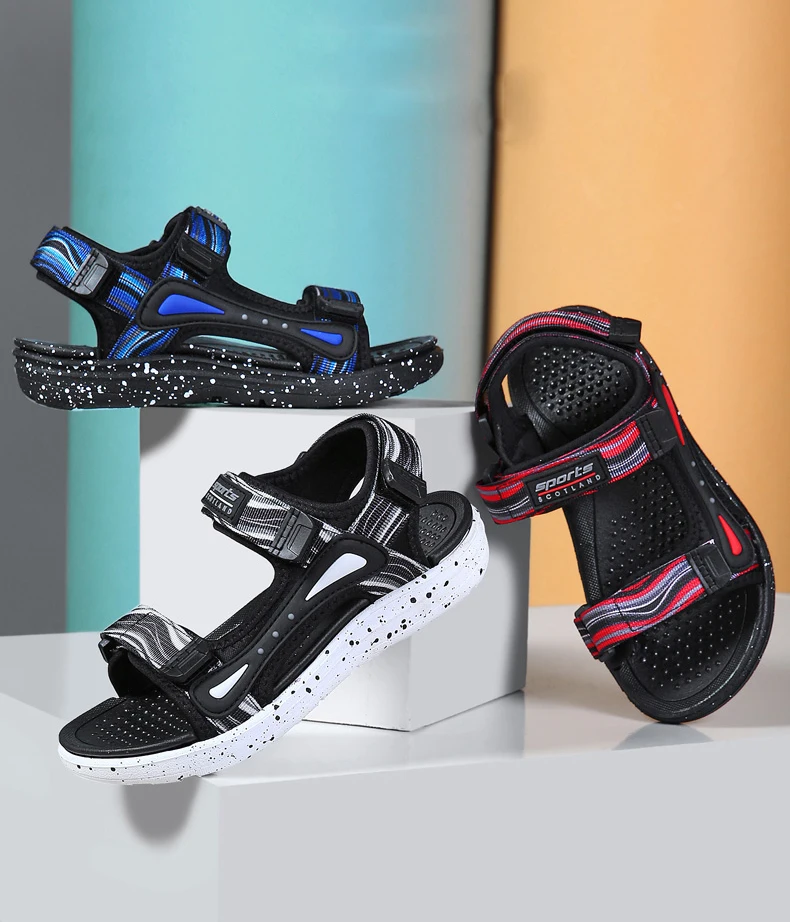 girl princess shoes Spring Summer Brand Kids Sandals Boys Girls Beach Shoes Breathable Flat Sandals PU Leather Children Outdoor Shoes Size 28-41 extra wide children's shoes