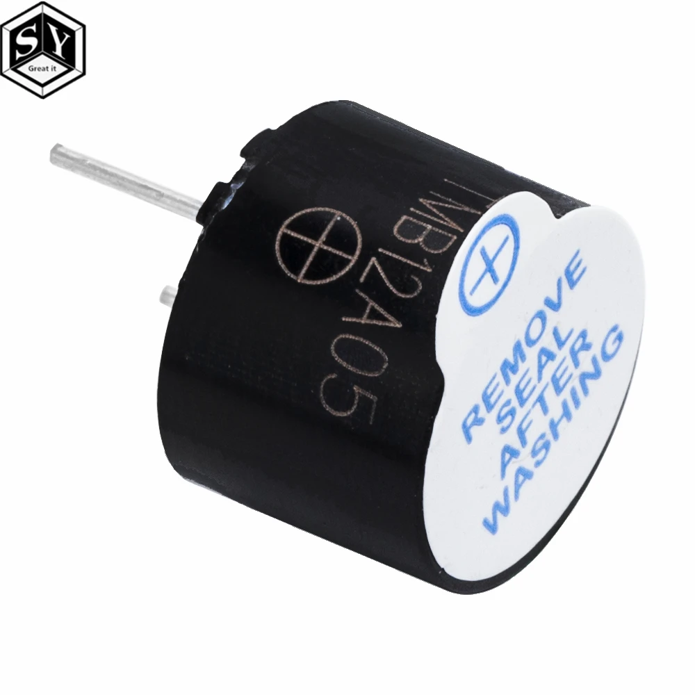 3/5/12/24V Piezo Buzzer Active Buzzer Magnetic Long Continous Beep Tone Alarm Ringer 12mm MINI Active Piezo Buzzers Arduino Diy Kit