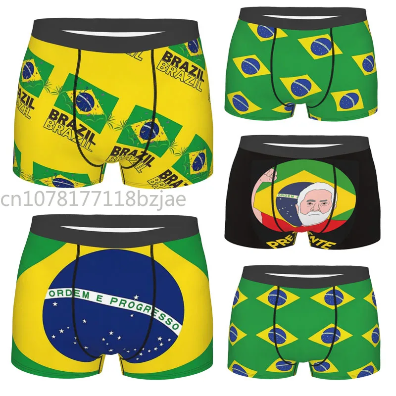 BRAZIL Man's Boxer Briefs Brazil Flag Highly Breathable Underwear High Quality Print Shorts Gift Idea brazil man s boxer briefs brazil flag highly breathable underwear high quality print shorts gift idea