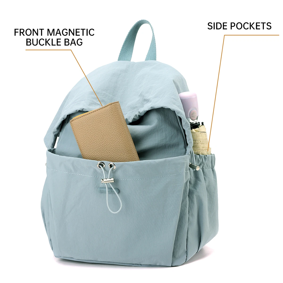 Schoolbag Female College Student Mountain Style Outdoor Hiking Mountaineering Bag Drawstring Bag Backpack Female Travel Lightwei