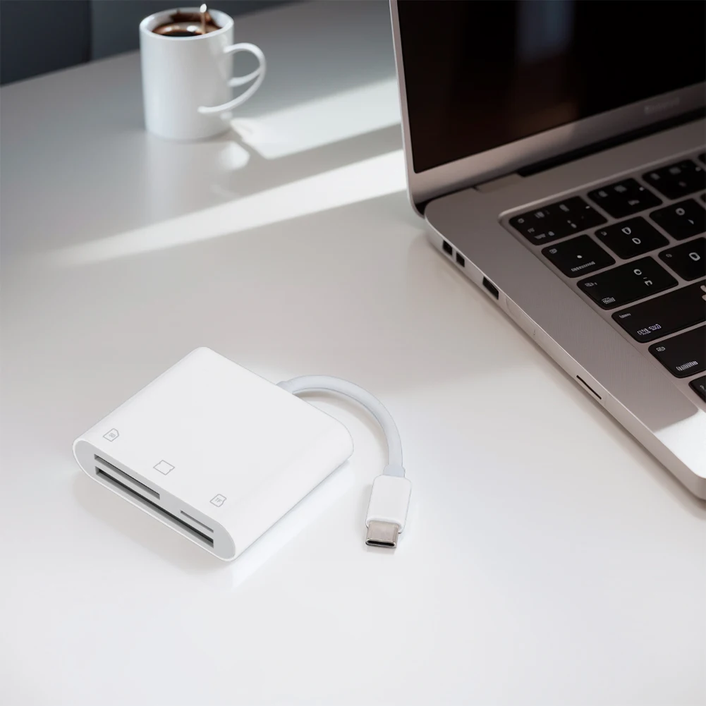 3-in-1 Type-C To SD/TF/CF Memory Card Adapter SD Card Reader Memory Reader for iPad iPhone 15 MacBook and More USB-C Device