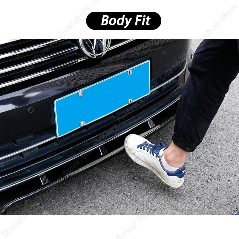 For VW Passat B8 2014 2015 2016 2017 2018 2019  Front Bumper Lip Splitter Spoiler Protector Body Kit Car Accessories Gloss Black