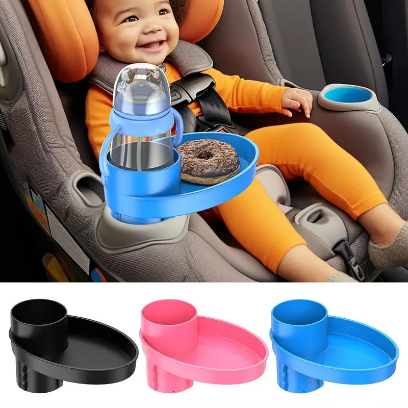 Car Seat Food Tray Cup Holder Tray For Snacks Storage Tray Cup Snack Tray Snack Storage Travel Accessories For Most Car Seats