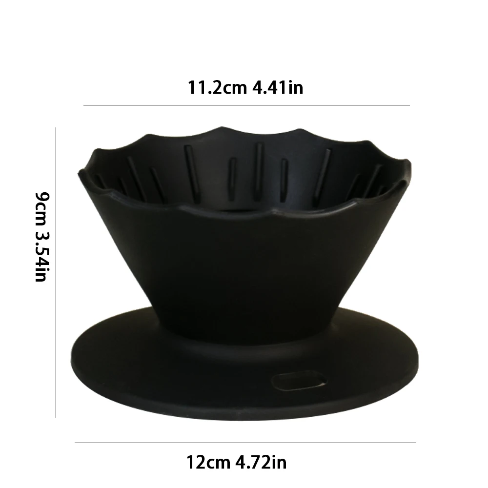 فلتر قهوة سيليكون قابل لإعادة الاستخدام، بتصميم قم...