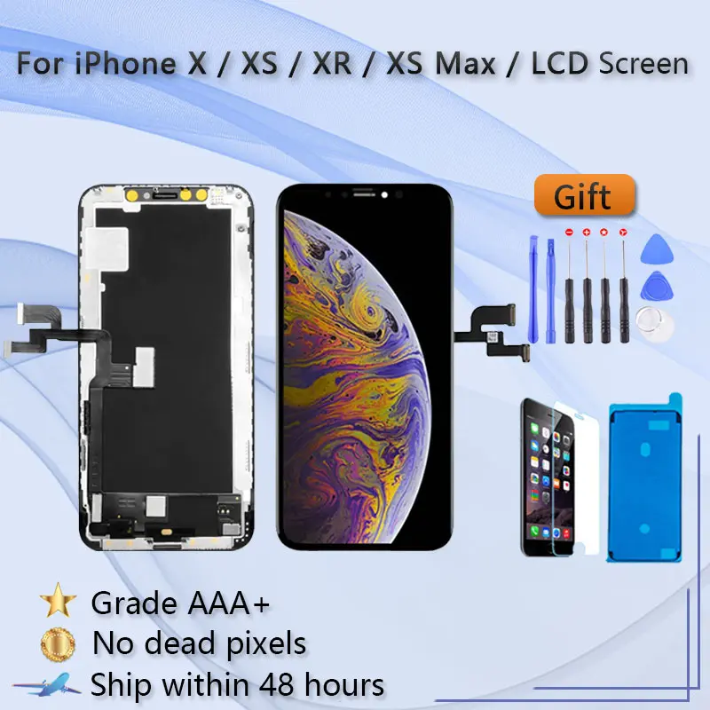 AAA+ For iPhone X XR XS MAX OLED LCD Display For IPhone X XS MAX INCELL ...