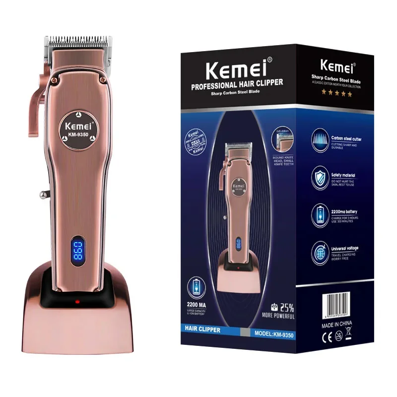

Kemei professional hair trimmer for men electric barber hair clipper beard edge rechargeable hair cutter machine adjustable set
