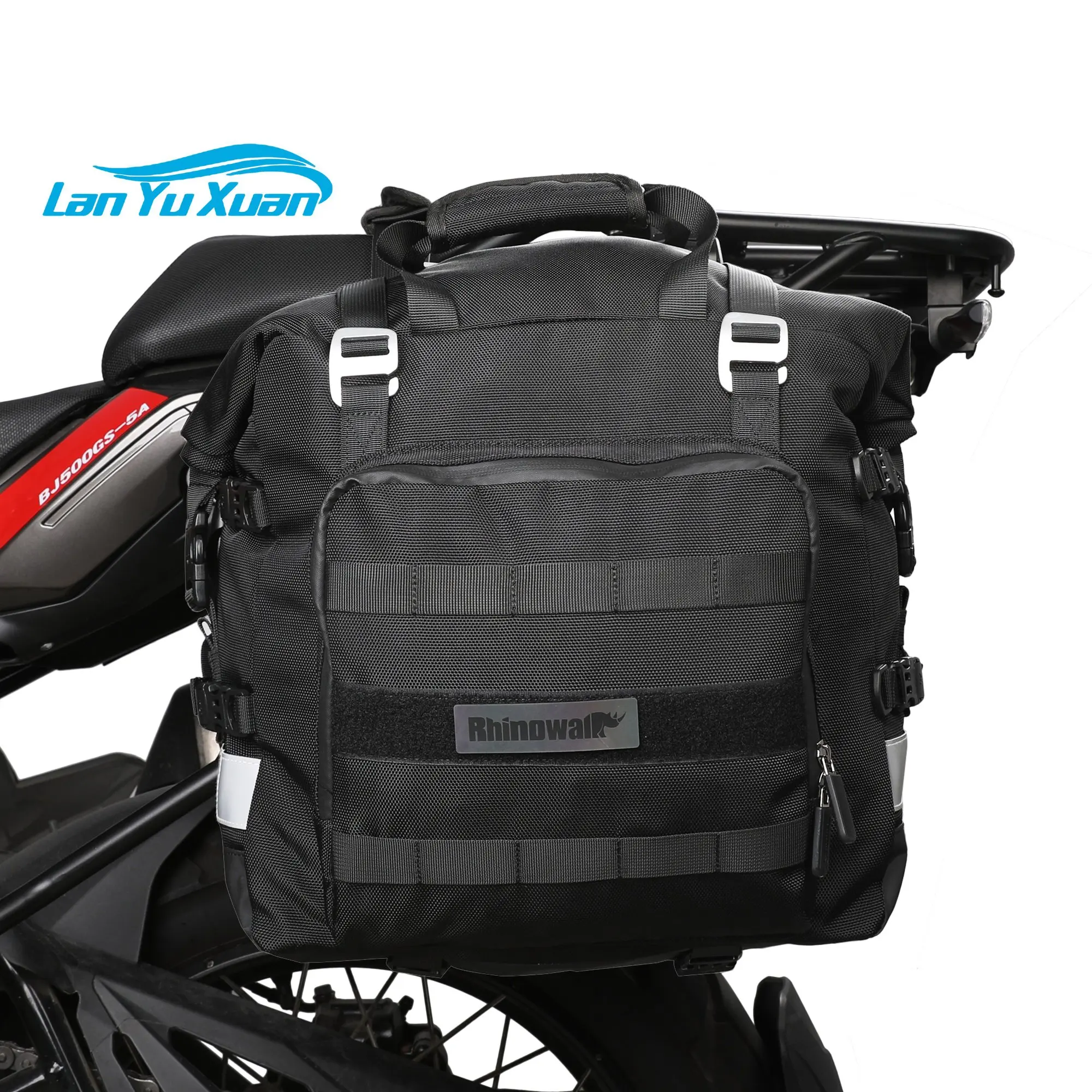 Rhinowalk Motorcycle 20L Side Bag Water Resistant Motorbike Pannier Luggage for Motorcycle Tail Seat Saddle Bag