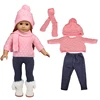 Doll Clothes Set For 18 Inches American Dolls Sweater+Hat+Pants Clothing Suit Outfit For 43Cm Baby New Born&OG.Russia Girl Doll 3