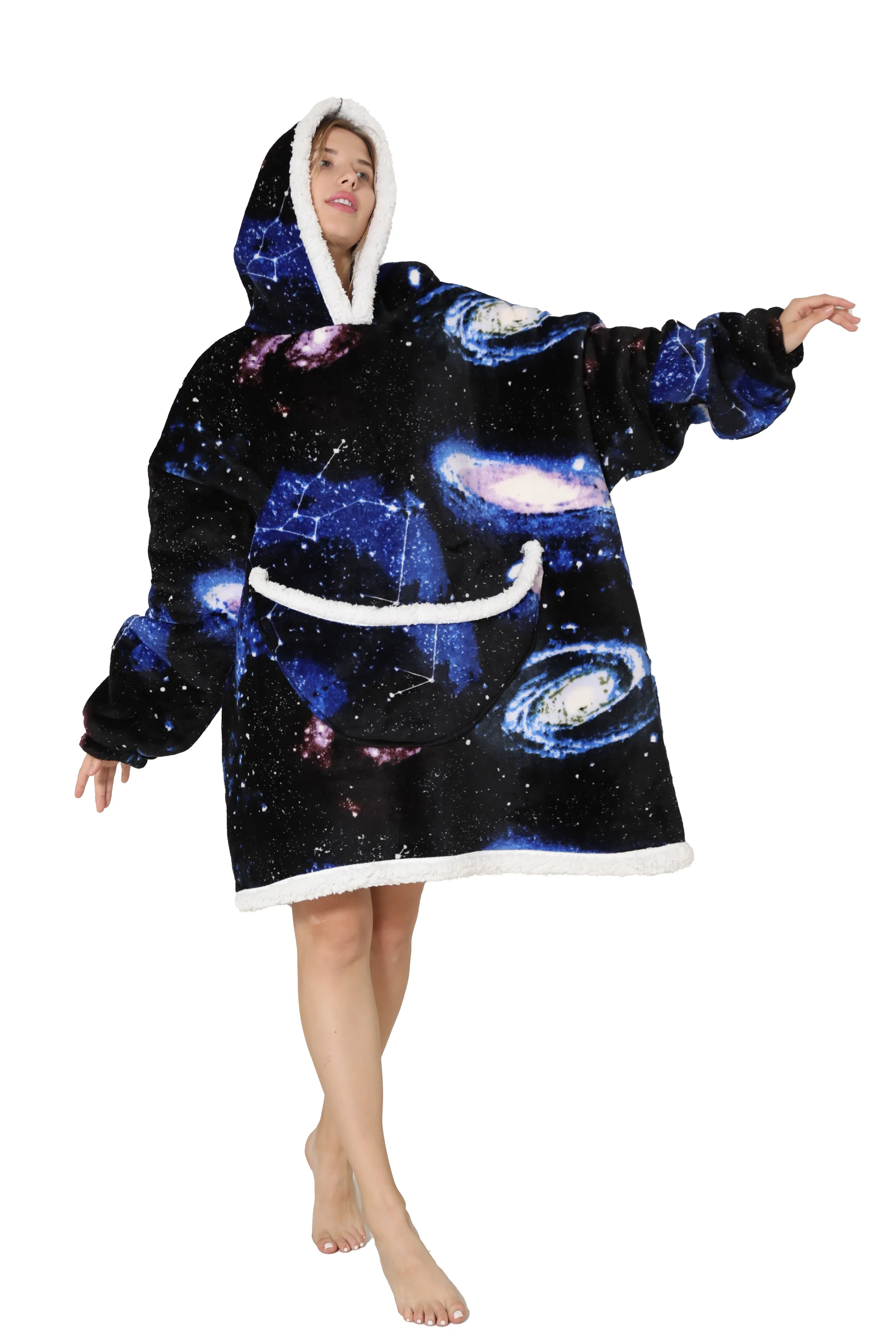 Plush Oversized Wearable Sherpa Blanket Hoodie