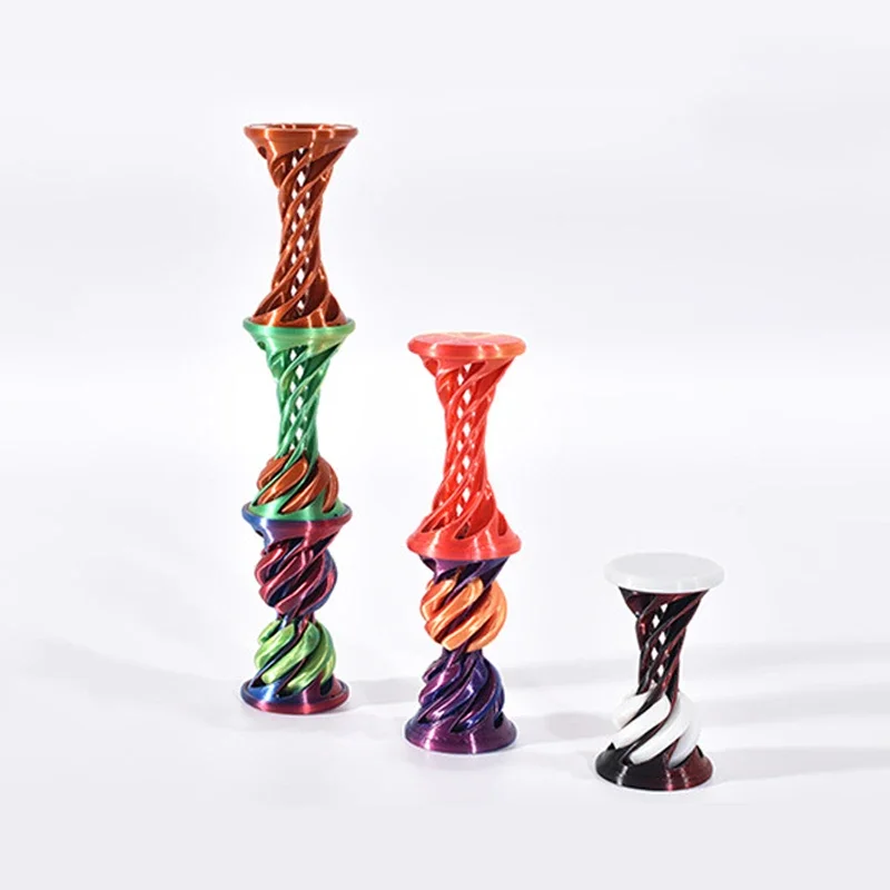 3D Printing Spiral Stress Relief Toys Funny Spiral Crossing Toys Three-dimensional Ejectable Toy Office Desktop Decor Figurine