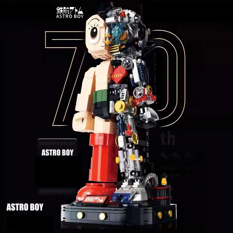 

Japan Classic Cartoon Robot Image Block Astroboy Figures Building Brick Toy Mechanical Structure Collection For Boys Gifts
