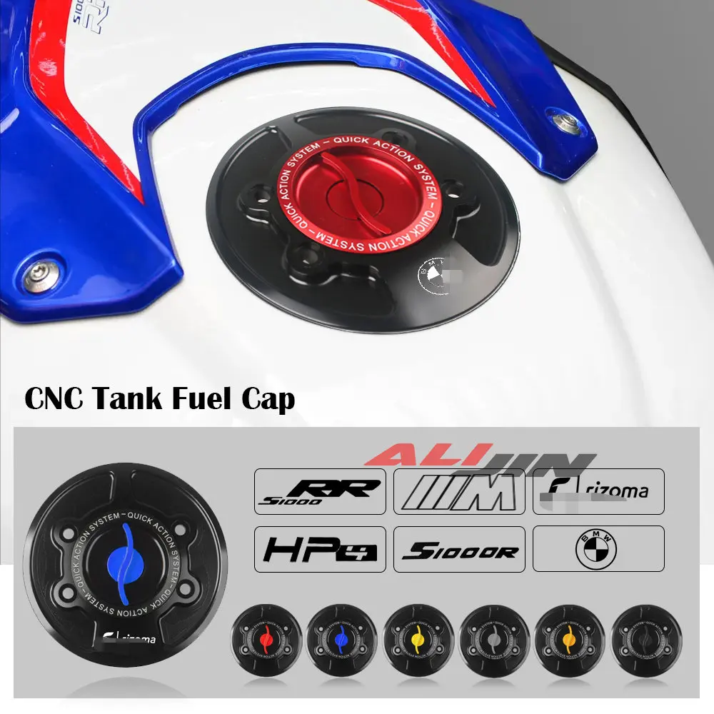 

for BMW S1000RR S1000R HP4 M1000RR M Power R1200GS Keyless Racing Quick Release Motorcycle Tank Fuel Caps Case Gas Cover