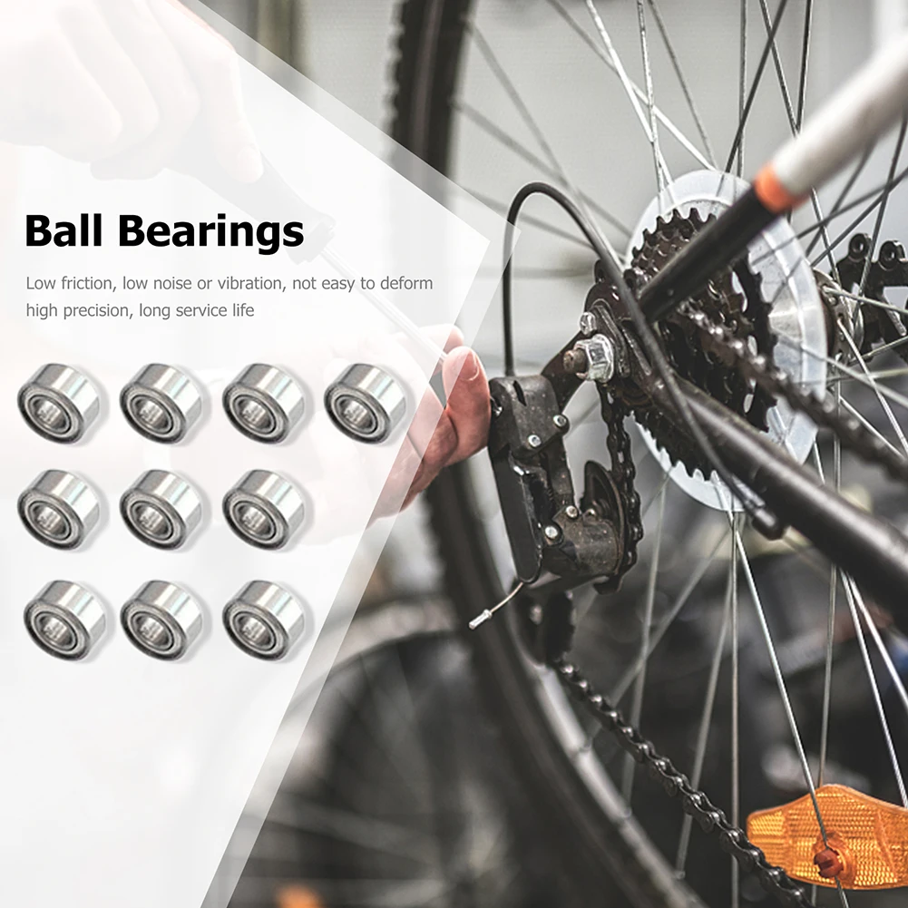 10pcs Inline Roller Skate Bearing 3x10x4mm 623zz Miniature Ball Bearings Carbon Steel Precision Bearing Deep Groove for Scooter