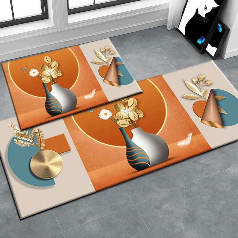 thumbnail image 1 of Nuevo estilo de alfombra de cocina, alfombra de entrada para sala de estar, alfombra para el hogar, dormitorio, piso, pasillo, balcón, alfombra antideslizante, 1 of 5