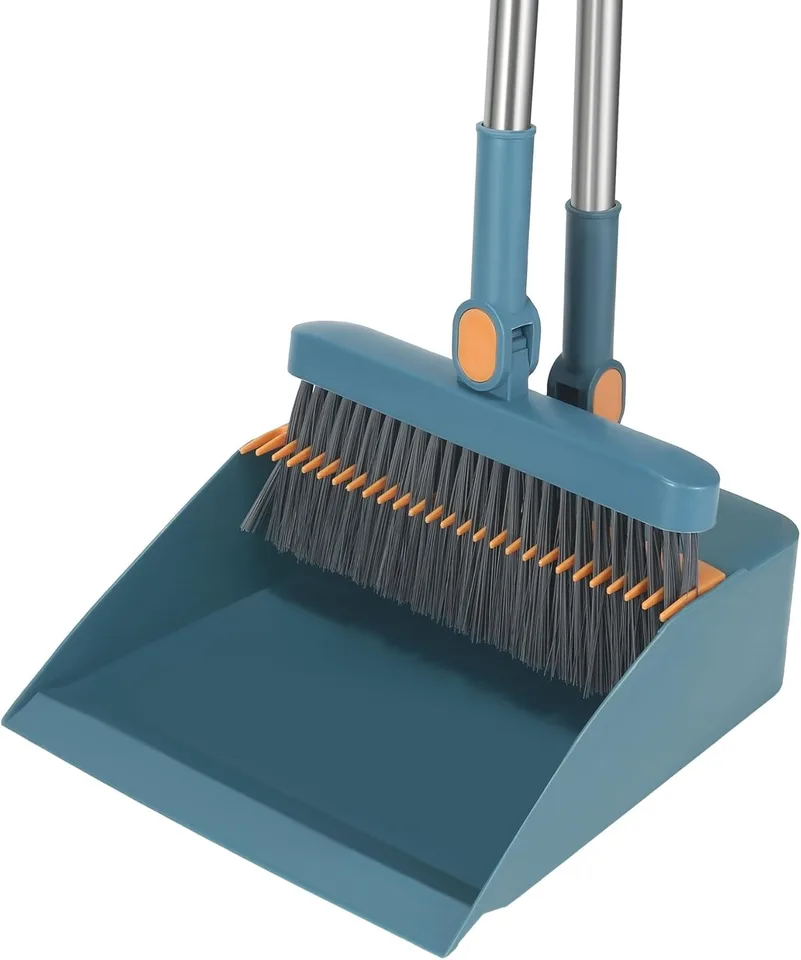 Long Handle Adjustable Broom and Dustpan Set