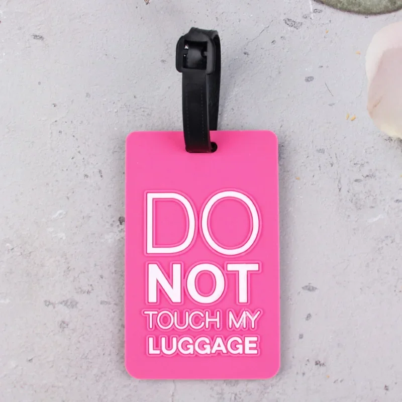 Creative Letter Do NOT Touch My Luggage Cute Travel Accessories Baggage Tags Cartoon Style Fashion Portable PVC Travel Label
