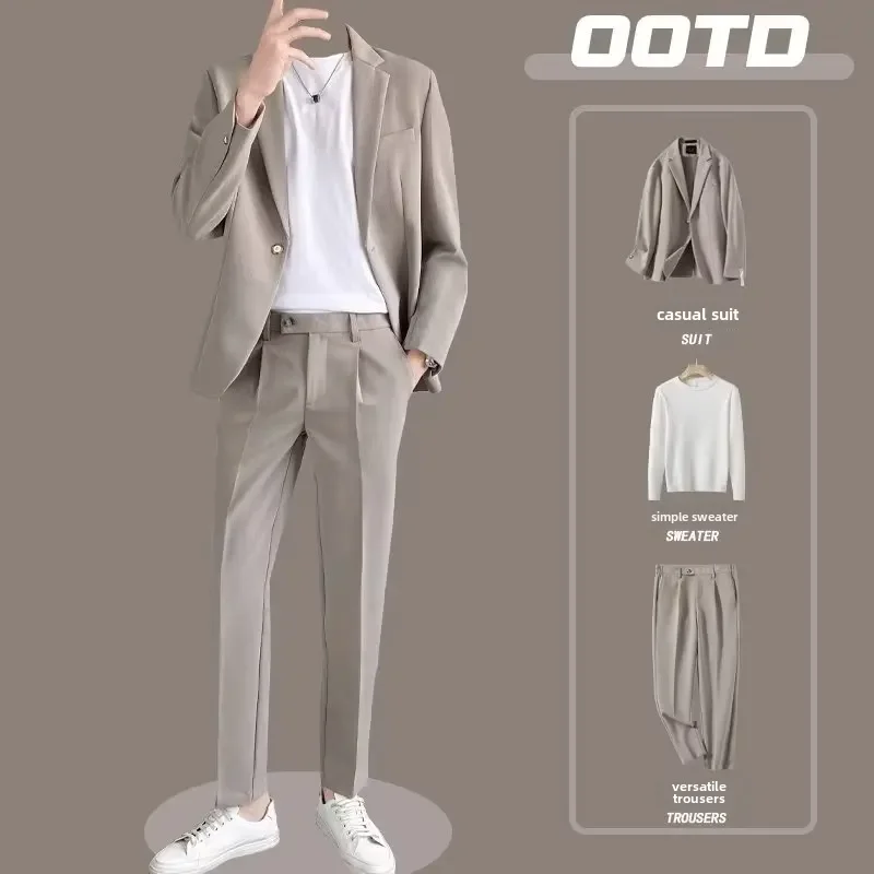 Casual Western-style Men's Blazer Lightweight Loose Fit Business Korean Version Slimming Top For Professional Men men suit jacket
