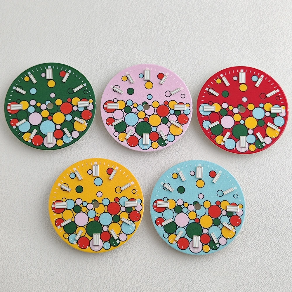 

28.5mm NH35 dial NH36 dial Watch dial Blue green glow luminous dial Suitable for NH35 NH36 movement watch accessories