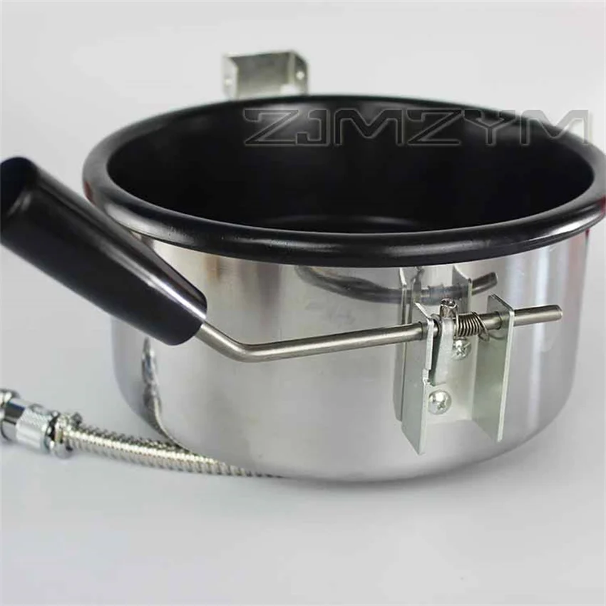 Commercial 8oz Electric Popcorn Maker Heating Pot 2/3 Holes Interface Hand-Cranked Hot Air Oil Popcorn Machine Parts Accessories