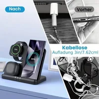 3 In 1 Wireless Charger Stand For Samsung S25 S24 Z Fold 5 4 3 S24 S23 Galaxy Watch 2-7 Active 2 Earbuds Pro Fast Charging Dock - Image 3