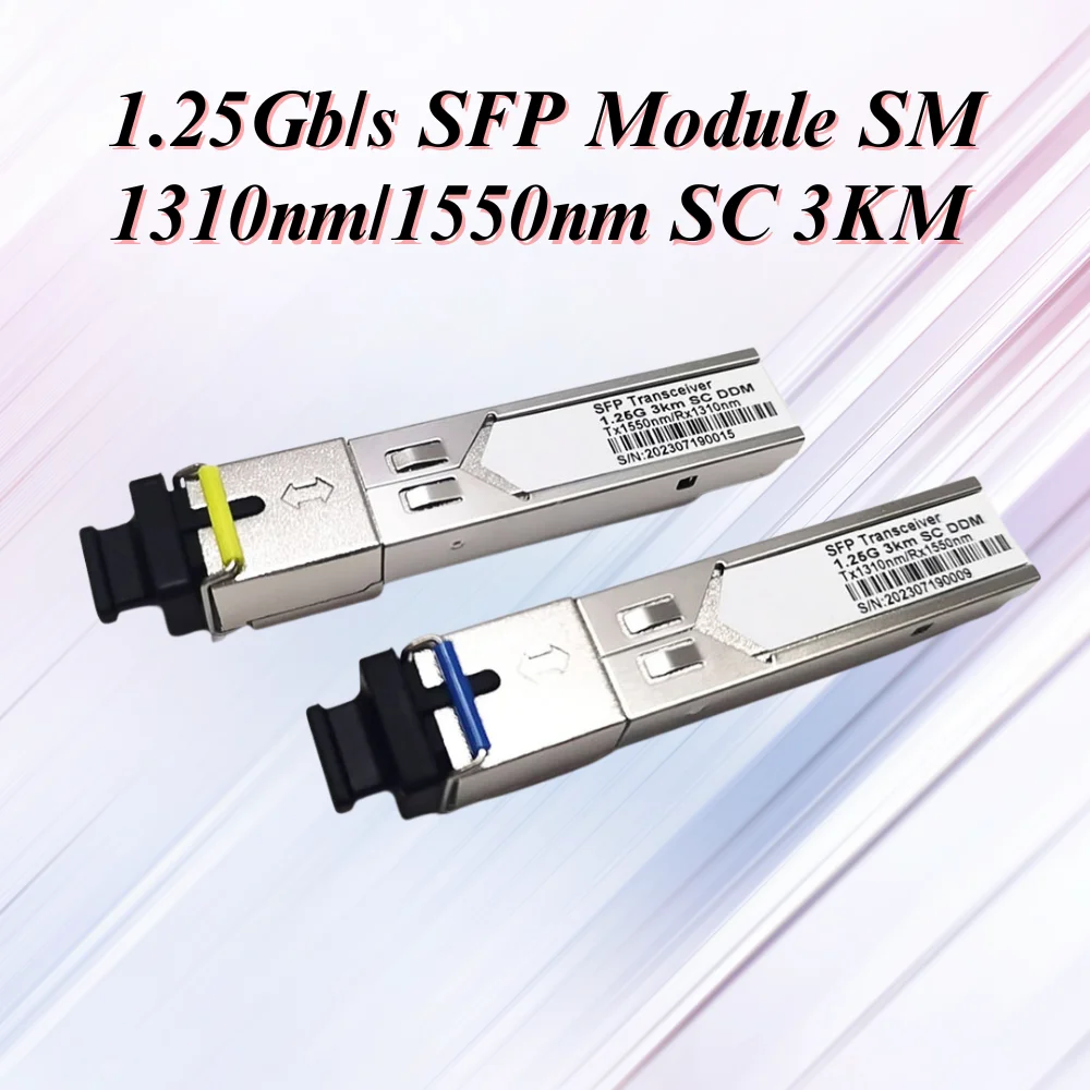 1,25 Гб/с SFP-модуль SM нм/Нм SC 3km волоконно-оптический трансивер, одноволоконный Mini GBIC Gigabit BIDI