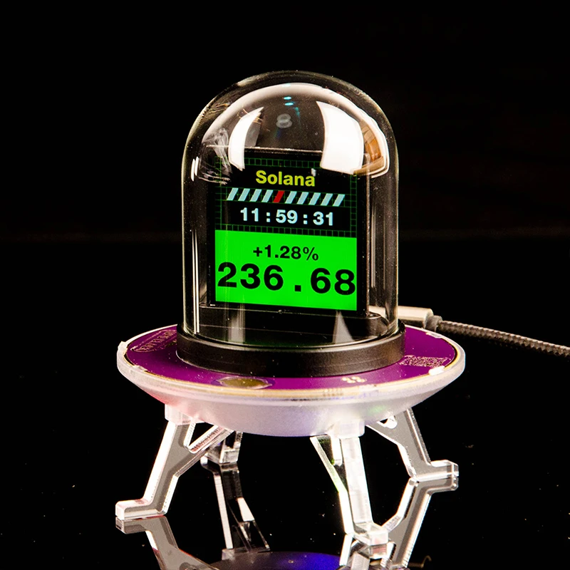 Digital Table Clock WiFi Alarm IPS Screen RGB Lighting
