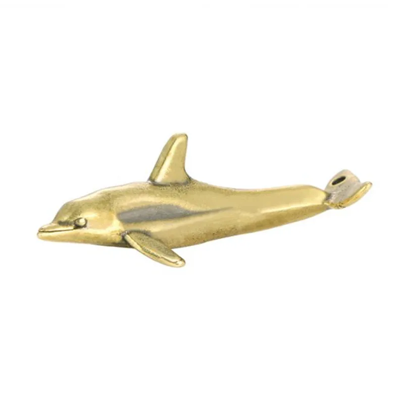 

3D Mini Casting Dolphin Fish Figurine Animal Style Metal Sculpture Home Office Room Desktop Decoration Collect Ornaments Gifts