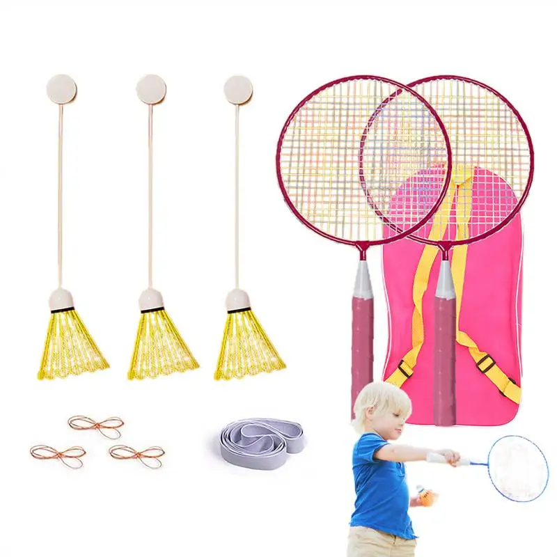 Automatic Rebound Badminton Trainer Badminton Single-Player Rebound Trainer Self Study Set Automatic
