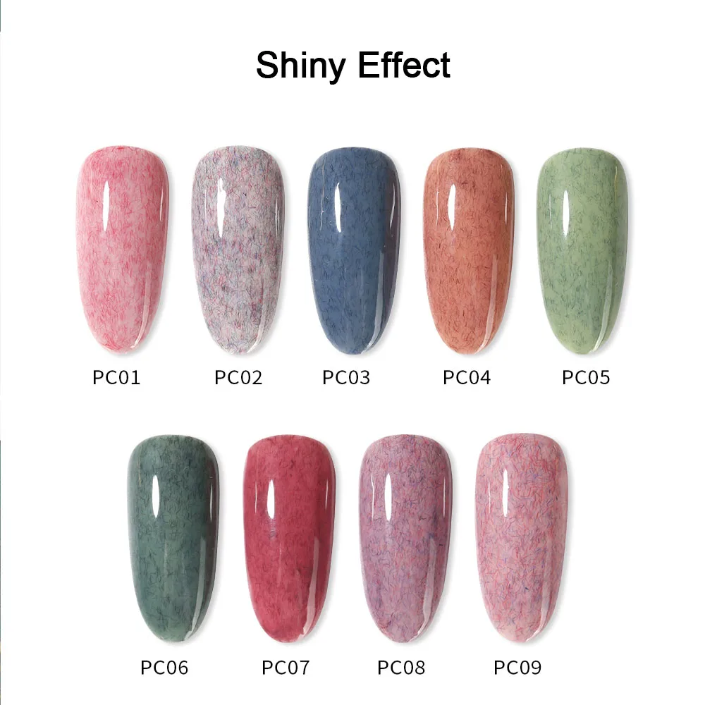 Vendeeni 9 Color/Set Furs Fluff Gel Nail Polish Semi Permanent UV LED Soak Off Gel Varnish DIY Plush Velvet Nail Art Gel Lacquer 3