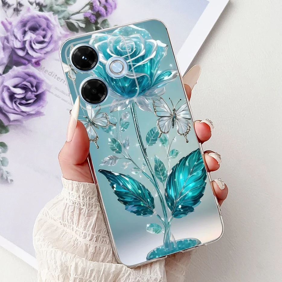 Luxury Painted Clear Silicone Phone Case - Soft Shell Cover for Xiaomi Redmi 13 Series